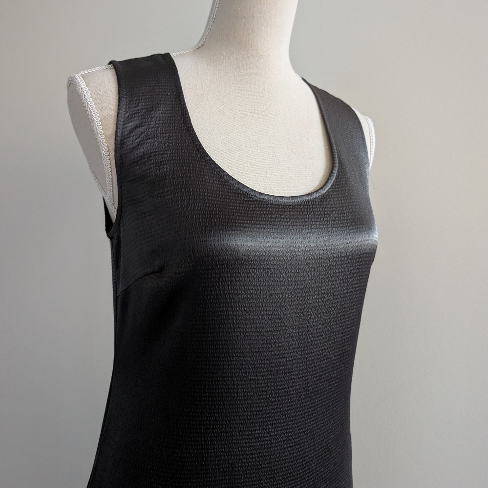 Club Monaco Bias Cut Sleeveless Satin Dress In Olive Green - Picture 13 of 16